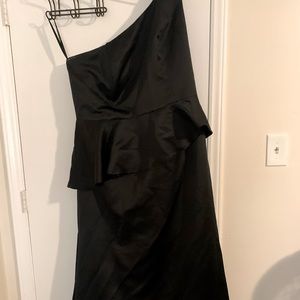 All black evening gown.. Dress worn in a wedding but dress is for any occasion.